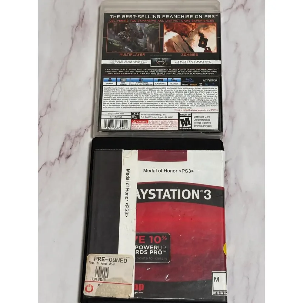Lot of 2 Play Station 3 PS3 Games Call Duty Black Ops 3 Medal Honor Limited Ed